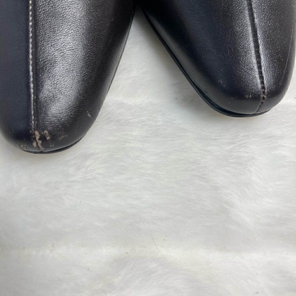 Stefani leather dark brown ankle boots slip on gold tone studs accent si… - Picture 8 of 9